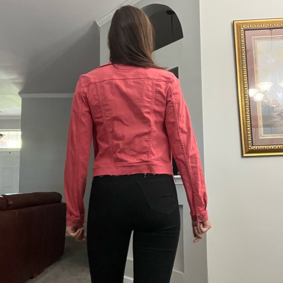 EUC Peach Pink LOFT Denim Jacket - Picture 4 of 5